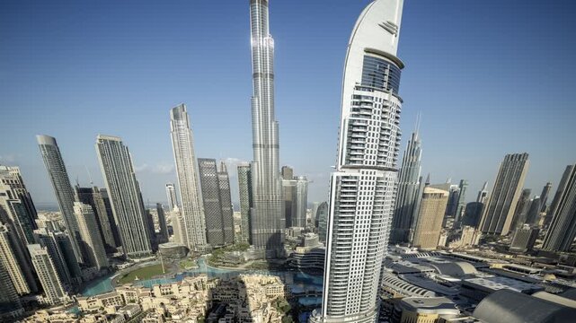 dubai skyline from a unique high vantage point