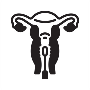 Black solid icon for pap test