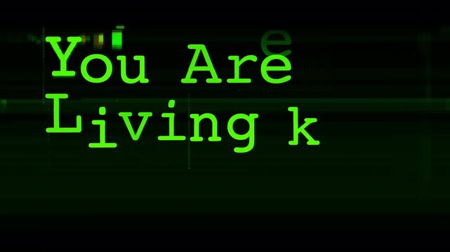 text with words you are living in a simulation