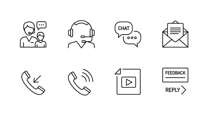 This professional business icon set features social network vector symbols and communication signs for web and internet technology design projects