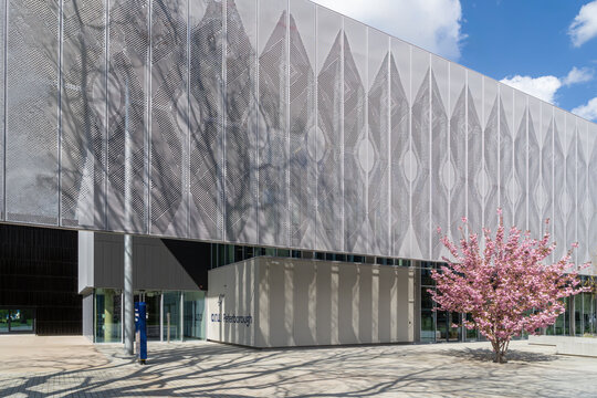 General view of signage ARU Peterborough in the city of Peterborough, Cambridgeshire,England on 13th April 2026
