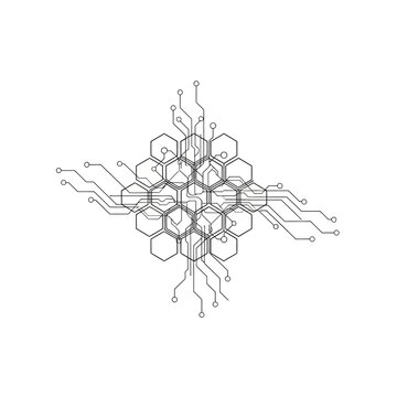 Detailed diagram of molecular structure model.