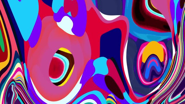 Vibrant abstract colorful swirl pattern with dynamic shapes