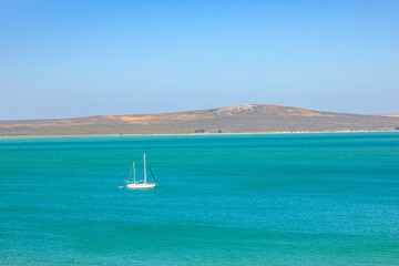 Obraz premium view of Tranquil coastal beach scenes in Langebaan