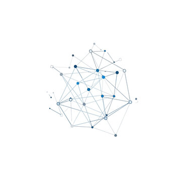 Network connections and data points.