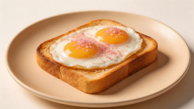 Toast with sunny side up eggs