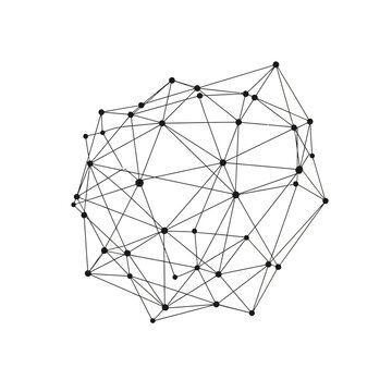 Black dots connected by lines network.