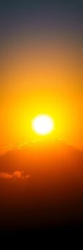 Sun's gleeful explosion painted across a tilted sky,  Dutch angle,  vibrant sky