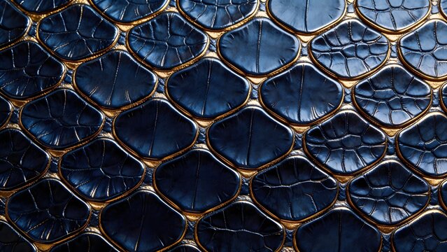 Closeup of textured blue and gold surface