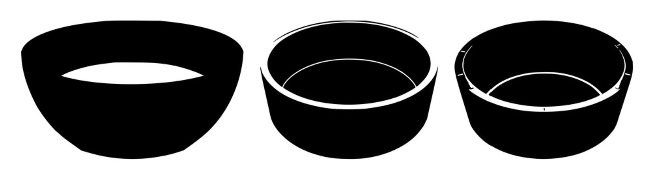 Black silhouette, white background: ashtray set with simple line art design featuring simple design, minimalist, black and white with illustrations and graphics