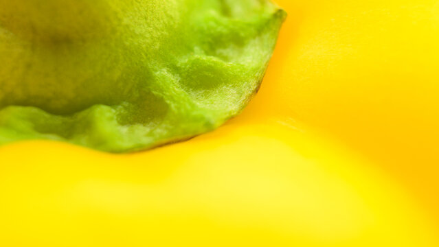 Yellow bell pepper macro background