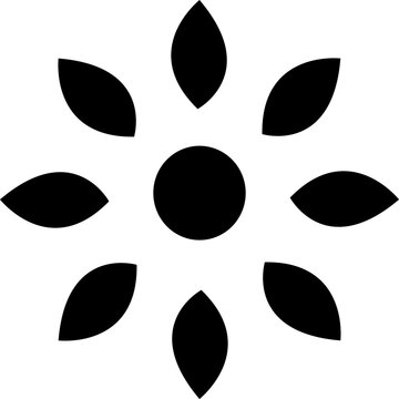 flower shape vector, floral icon set, flowers vector silhouette, symmetrical floral patterns, lotus, petals, abstract blossoms, nature design floral elements . isolated on transparent background.