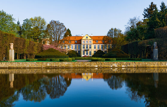 Oliwa Abbey, Cistercian monastery, and spring garden