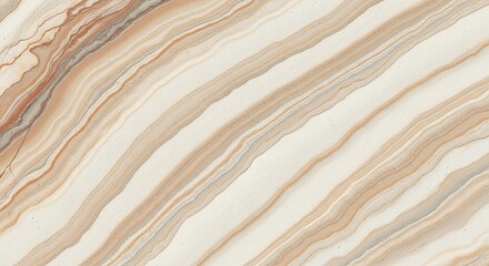 Fototapeta premium Fluid Wavy Diagonal Stripes Pattern Natural Sandstone Texture Earth Tones Background Design
