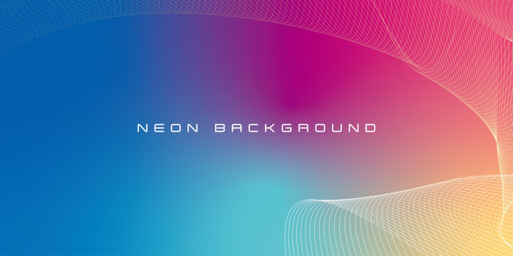 Fully editable neon background for wall papers. social media covers or any other digital or print media with editable blend shapes