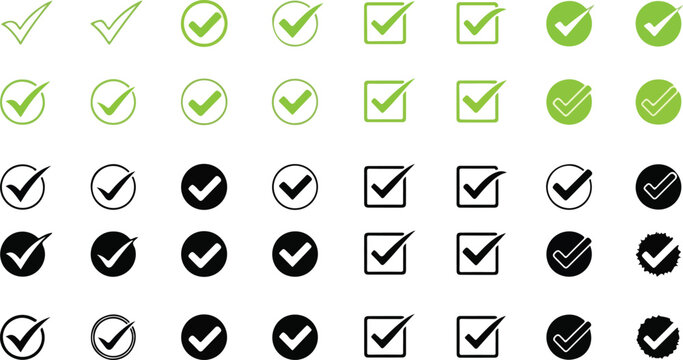 Checkmarks and checkboxes 1.