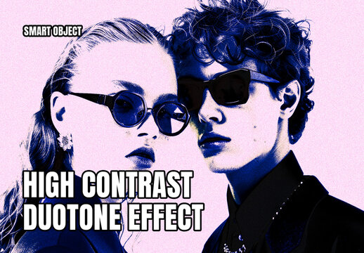 High Contrast Duotone Photo Effect Template