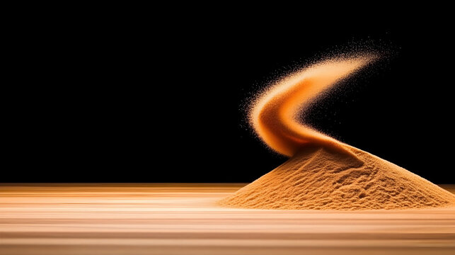Dust cloud explosion studio setting photography dynamic close-up woody arafat brown powder