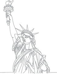 Obraz premium Statue of Liberty Holding Torch.
