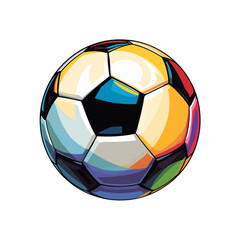 Fototapeta premium A close-up shot of a colorful soccer ball with a unique design