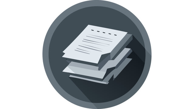 Stack of documents papers icon representing office file organization record keeping and paperwork concept vector