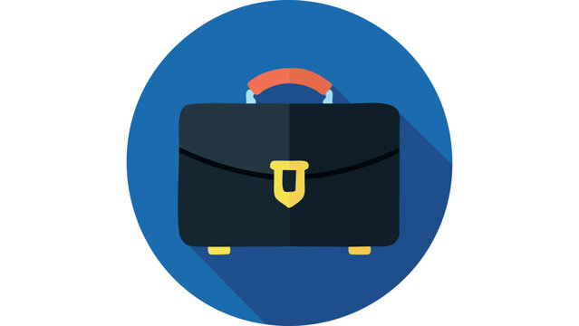 Business briefcase icon representing professional work office career and corporate document storage tool vector