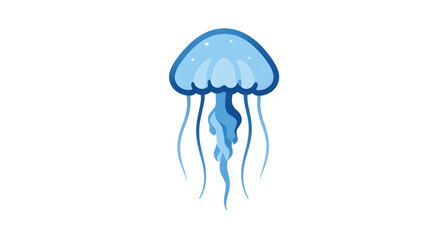 blue jellyfish, ocean creature, marine animal, underwater life, sea jellyfish, aquatic animal, cartoon jellyfish, floating jellyfish, jellyfish illustration, ocean life, sea creature, marine design, w © mrpixel