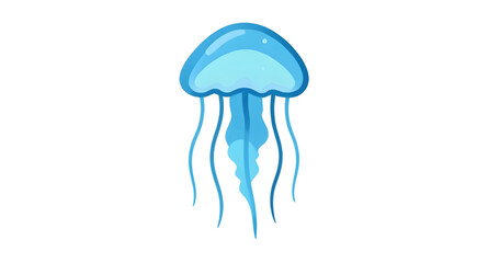 blue jellyfish, ocean creature, marine animal, underwater life, sea jellyfish, aquatic animal, cartoon jellyfish, floating jellyfish, jellyfish illustration, ocean life, sea creature, marine design, w © mrpixel