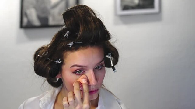 Personal grooming routine with soft tones and natural movement