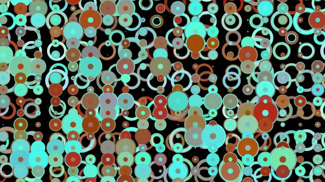 abstract seamless pattern with circles motion video move. clolorful circle background.