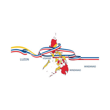 Vibrant map of Philippines with colorful lines across Luzon, Visayas, and Mindanao regions
