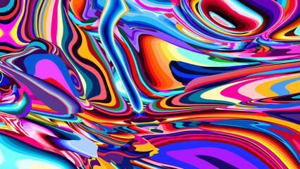 Obraz premium Vibrant Abstract Colorful Swirl Pattern with Dynamic Fluid Motion