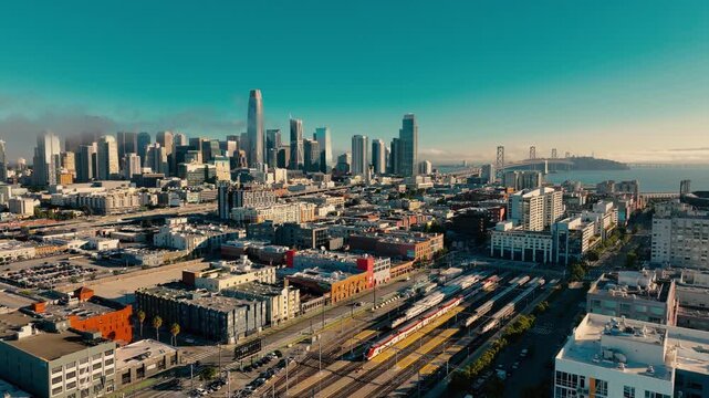 Downtown San Francisco Skyline Push In