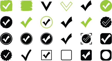 Fototapeta premium Check Mark Symbols Icons 10.