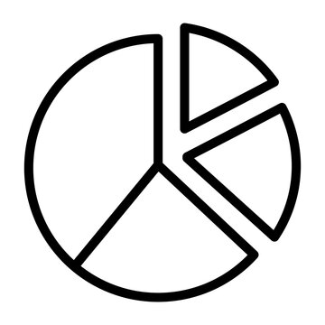 Pie chart data analytics icon line design. Editable vector stroke icon