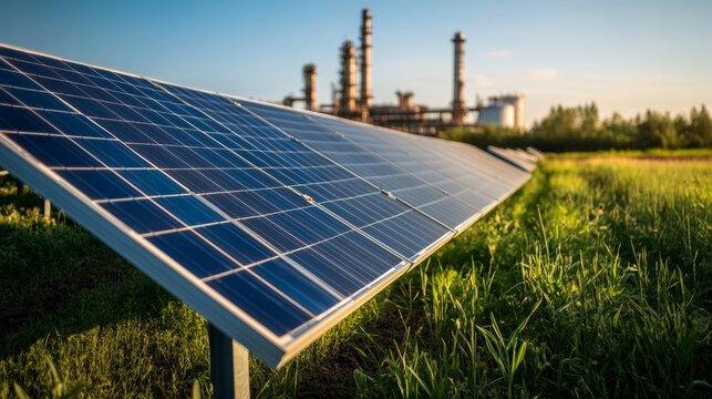 Solar energy innovation harnessing power industrial landscape photography sustainable environment ground level renewable concept