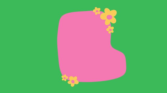 Hand-Drawn Abstract Organic Speech Bubble 2D Animation | Fluid Text Box Shape Overlay on Green Screen