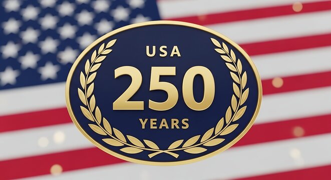 Celebrating 250 years anniversary of usa independence a 4th of july commemorative emblem