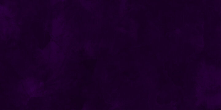 Dark abstract background with Purple grunge effect background. Purple velvet grunge texture fantasy smooth watercolor painted art design. Dark elegant Royal purple shades aquarelle paint
