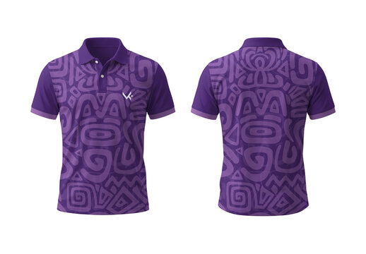 Purple Minimal Polo T Shirt Design