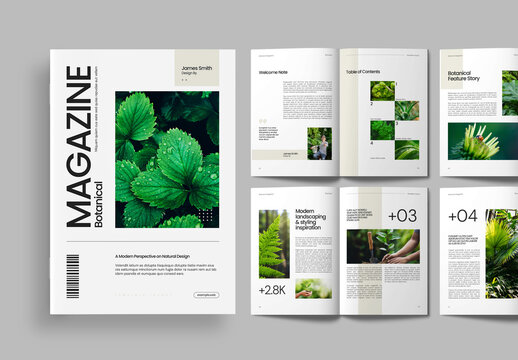 Botanical Magazine Template Layout