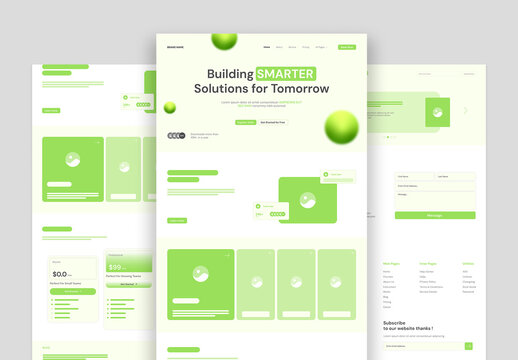 Wireframe Design for Landing Page