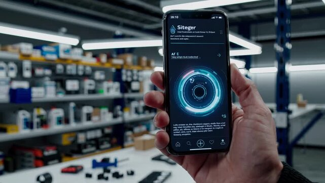 Tech Repair Visualization. Technician With Holographic UI Overseeing System Inspection Process. Handson Repair Technician Interacting With Advanced Holographic Diagnostic Tools In Laboratory