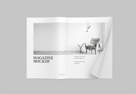 Top View Magazine Mockup Template