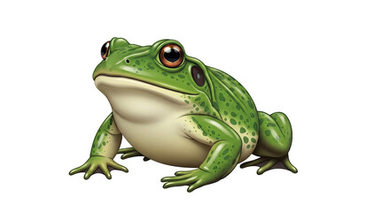 Fototapeta premium Green Frog Amphibian Closeup Profile.