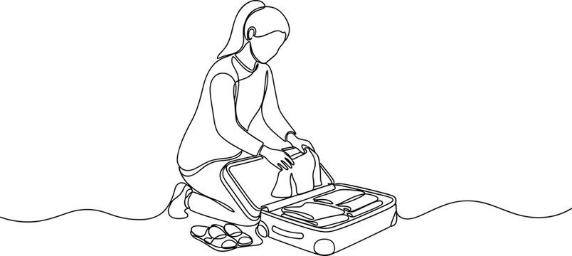 Woman wearing headphones listening music.