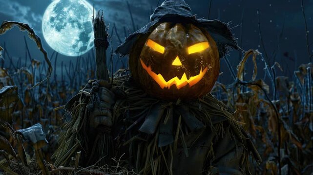 Scary Pumpkin Halloween Character