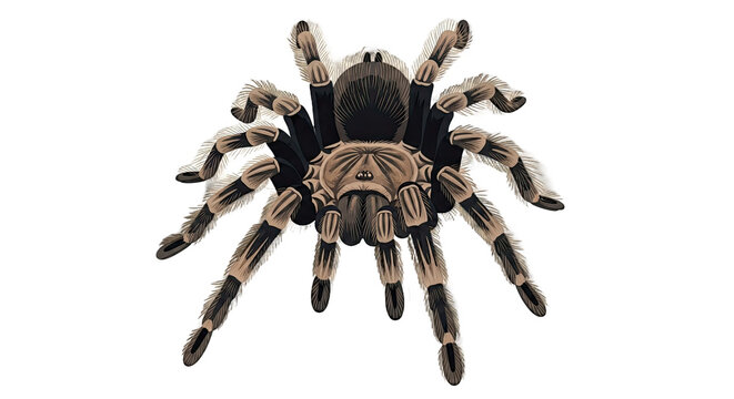 Closeup of a large tarantula spider.