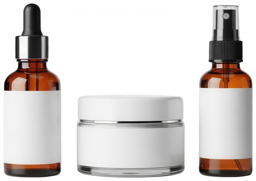 Amber glass theme Brown bottle design Clear jar theme White label design Cosmetic container theme Skincare packaging design Beauty product theme Serum dropper design Wallpaper Background image