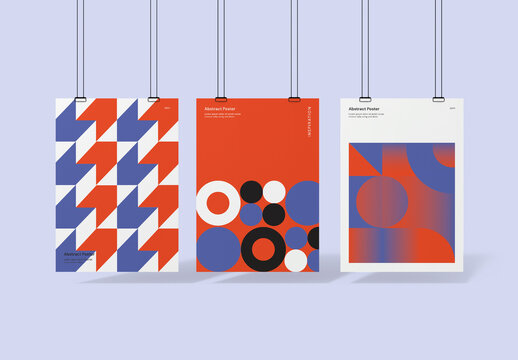 Modern Abstract Geometric Poster with Gradient Shapes